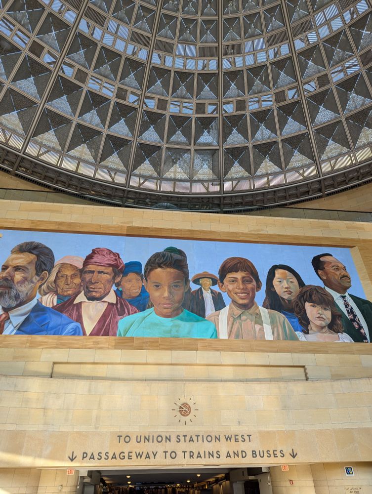 A mural in Union Station, Los Angeles.