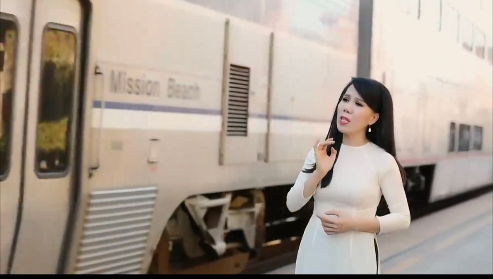 A Vietnamese singer at San Juan Capistrano.