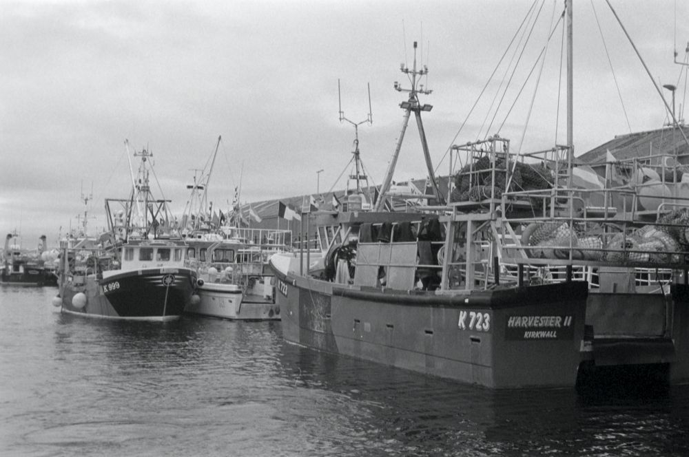 Fishing boats in Kirkwall Harbour, Orkney.