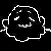 a little pixel art avatar of myself drawn using the undertale 10th anniversary memories site