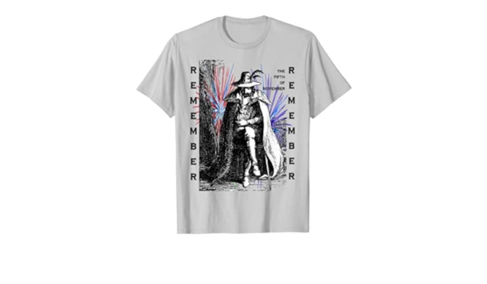 Amazon.com: Remember Remember The Fifth Of November Illustration T-Shirt : Clothing, Shoes & Jewelry