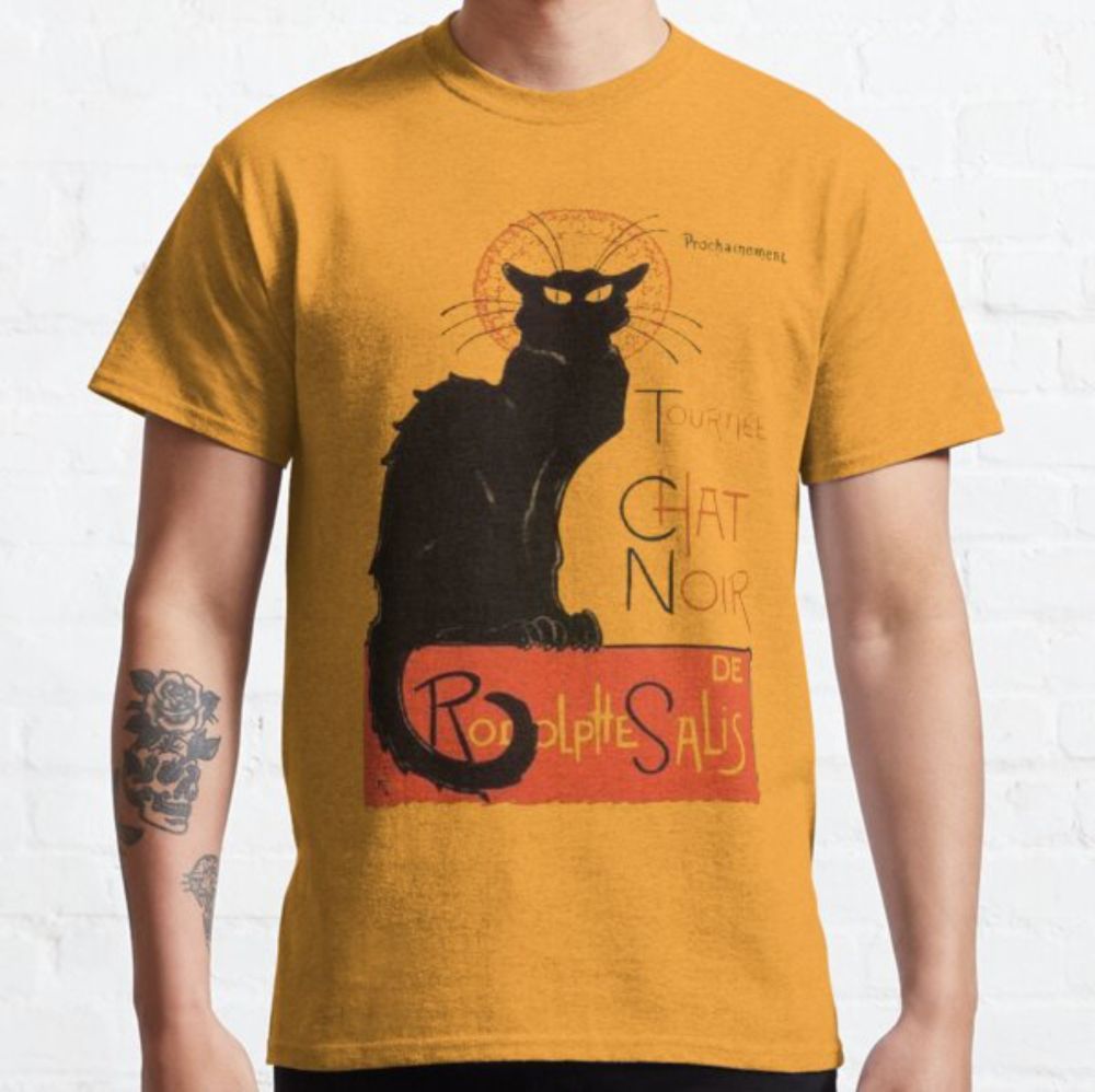 "Tournee Du Chat Noir After Steinlein Vintage Distressed" Classic T-Shirt for Sale by taiche