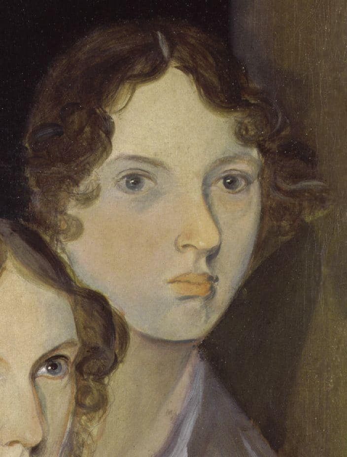 Emily Bronte, looking serious. 