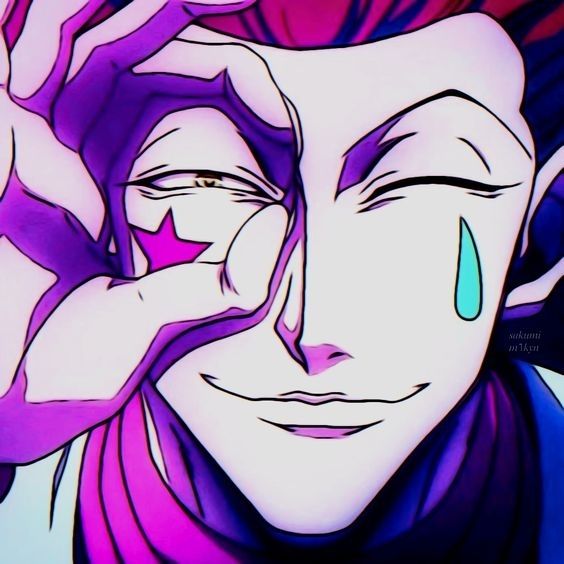 Hisoka from.Hunter x Hunter, a clown warrior with magical strikes