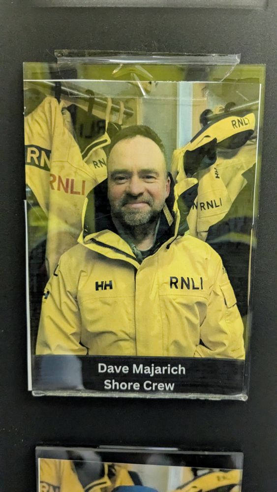 Photo of Dave in all weather boating kit as part of RNLI team 