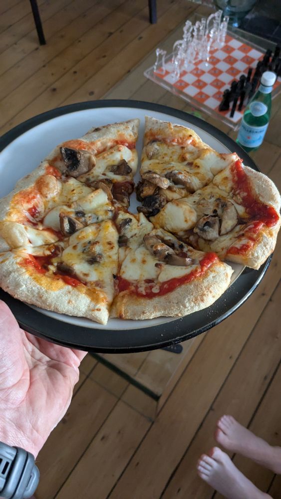Pizza drizzled with vegemite