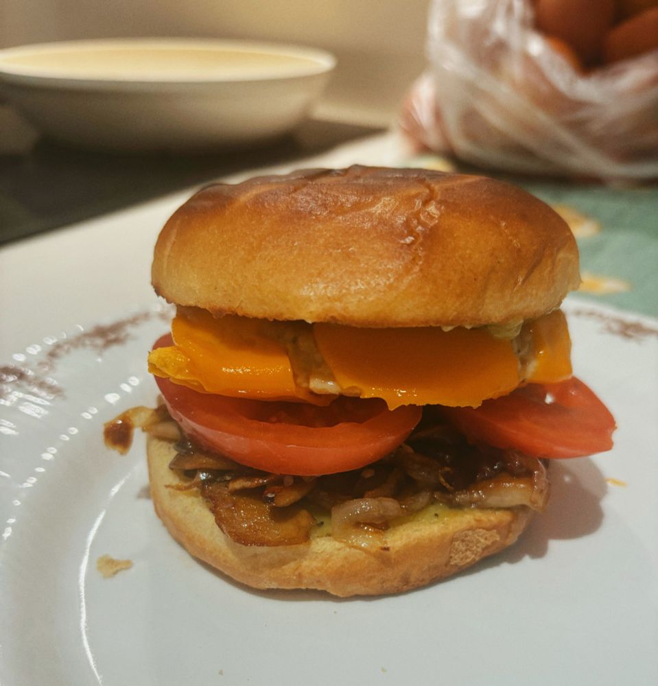 Vegan burger.