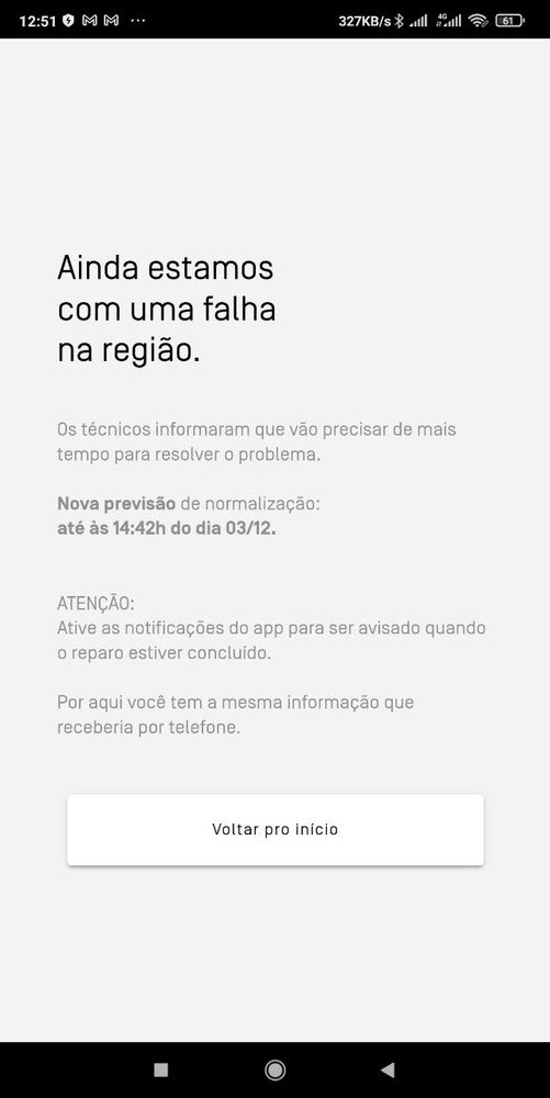 14h42 03/12 - Terceiro prazo descumprido pela Oi Fibra