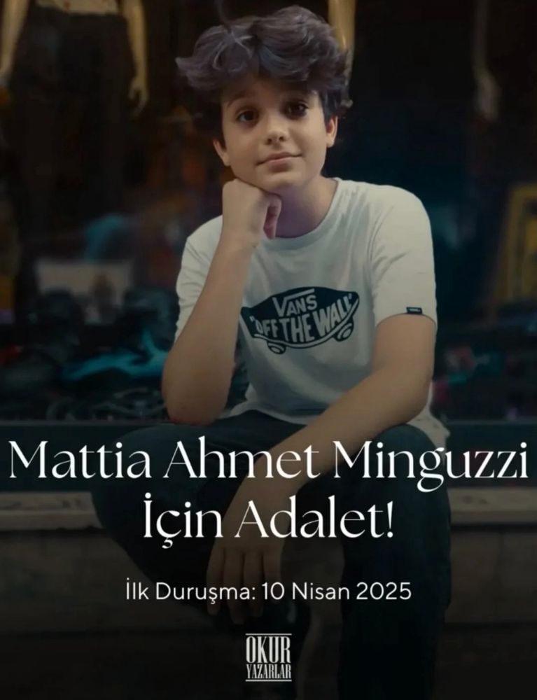 14 yaşındaki Mattia Ahmet Minguzzi’yi BERKAY BUDAK , UMUTCAN BABA tarafından vahşice hayattan koparıldı kalbinden biçaklayarak gözlerini kırpmadan öldürdüler.Organlarını bile bağışlanamayacak hale getirdiler!
Emsal bir kararla, katiller ağırlaştırılmış müebbet almalı bu dava  örnek, ibret olmalı! 
Bu ülkede sahipsiz köpek sorunu yok, sahipsin insan sorunu var.. #hakhukukadalet 
#MattiaAhmetMinguzzi