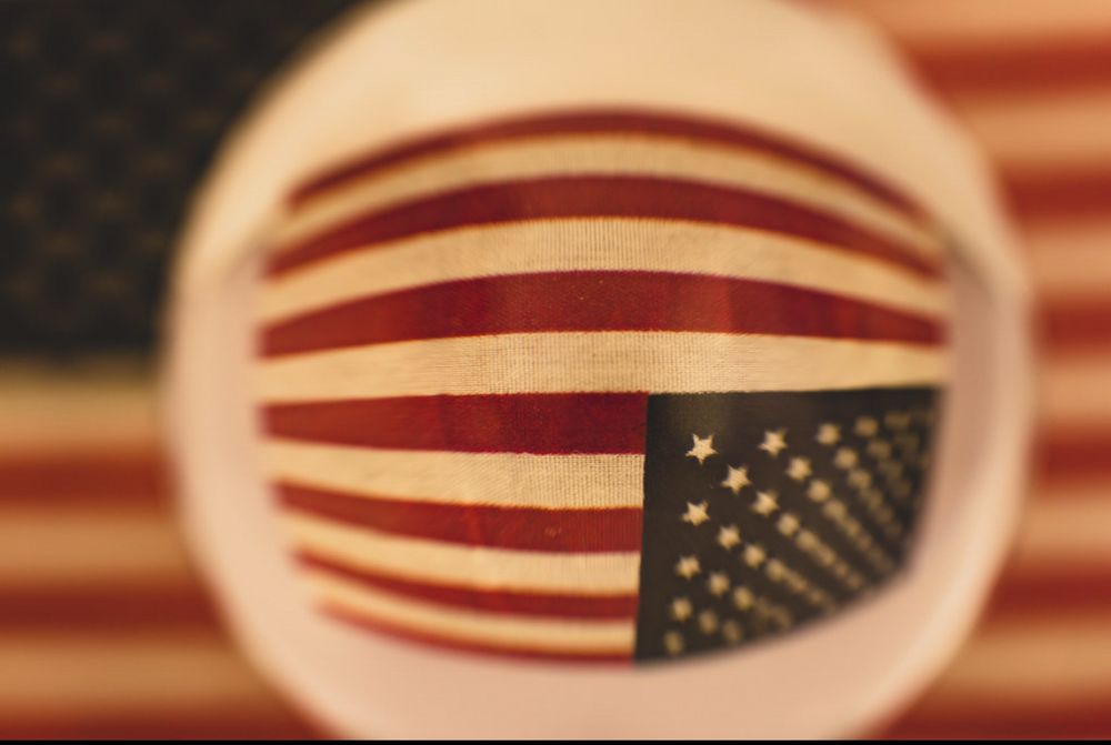 Last time I posted an upside down flag shot through a lens ball was 1/6/21. Today seems appropriate. 