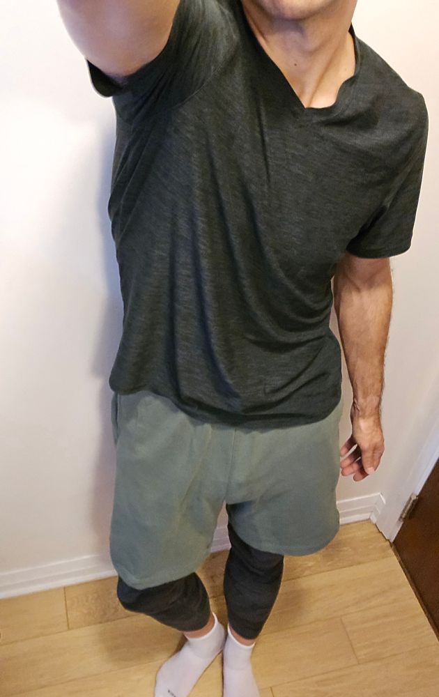 Gym outfit. Maybe there's an outline of my cage.