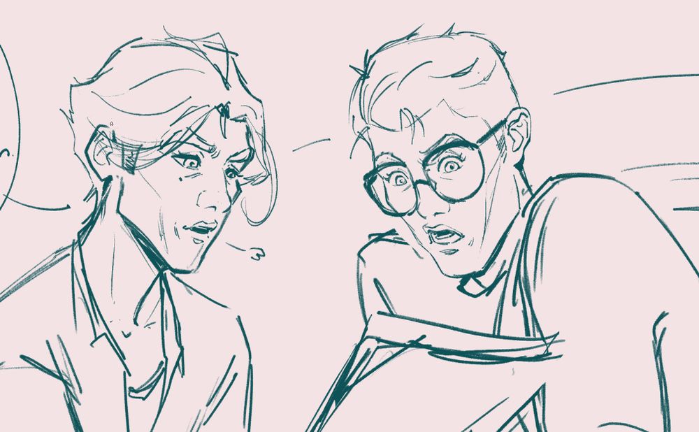 Sketch of Jayce and Viktor from Arcane