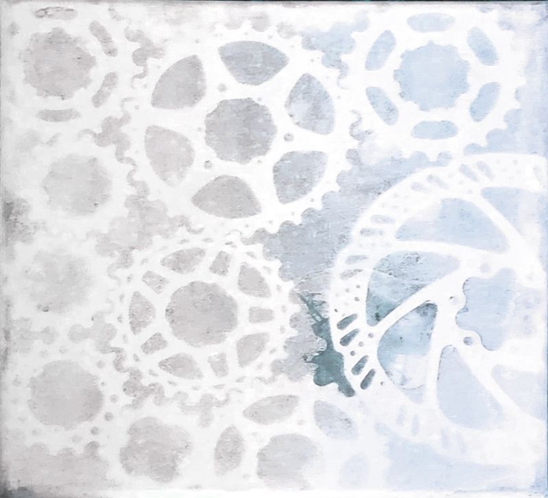 Cyanotype on canvas