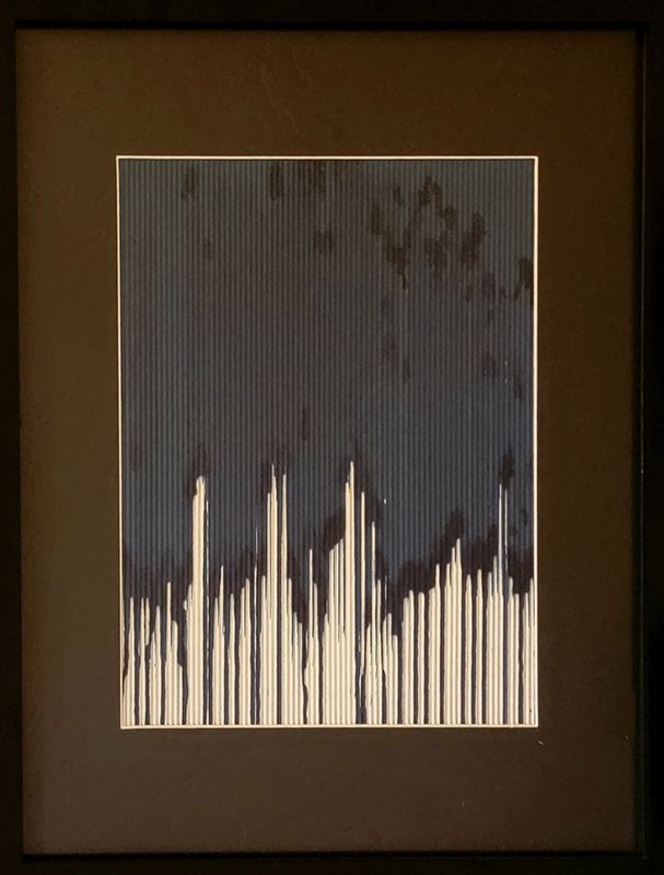 Abstract lines cyanotype by Lisa Shea 