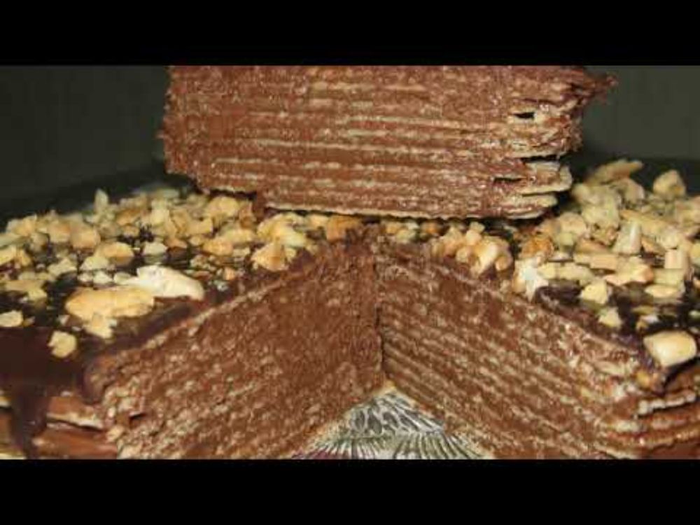 TARTA DE OBLEAS CON CHOCOLATE (HUESITOS)