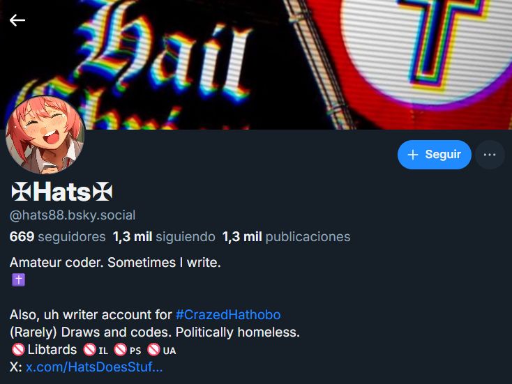 Screenshot of the writer account for crazedhathobo, highly nazi imagery. 