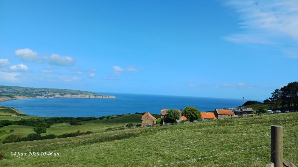 Looking back to Robin Hoods Bay from Ravenscar 