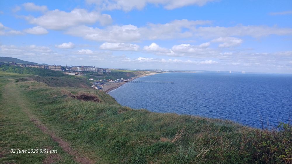 Looking back towards Saltburn and its peir