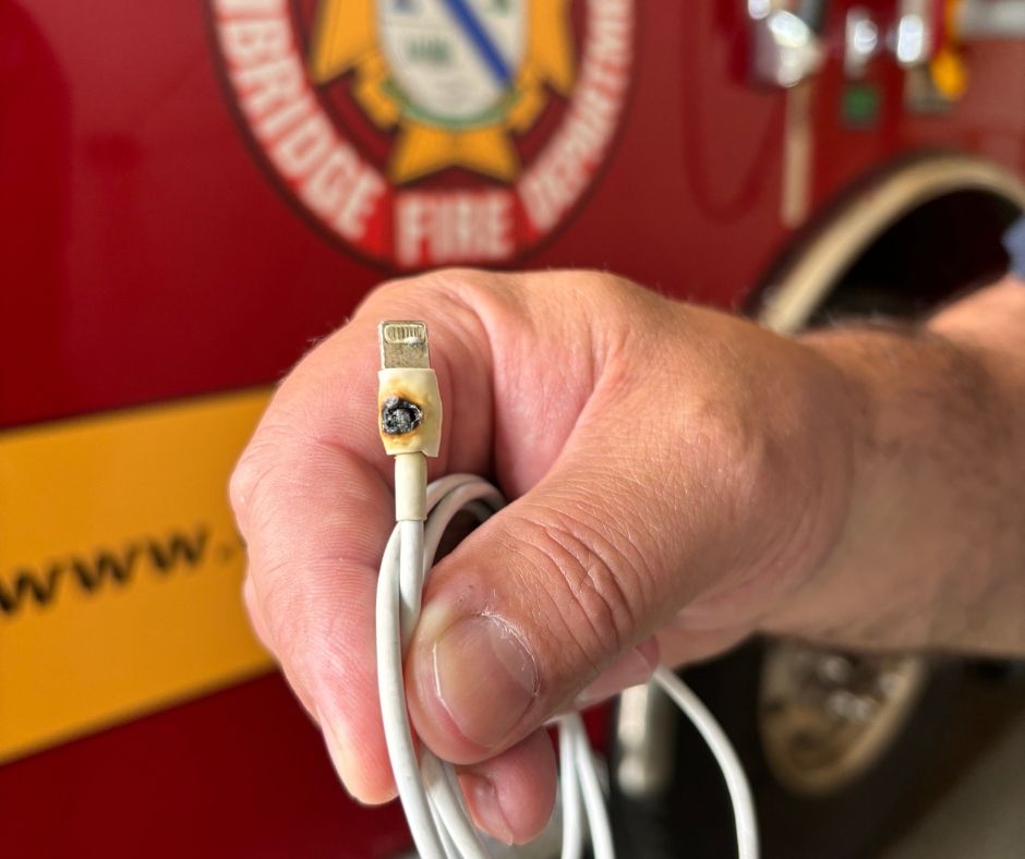 Damaged charging cable  