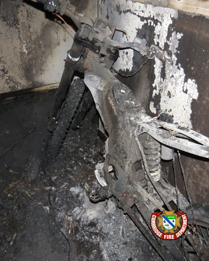 E-bike charred 