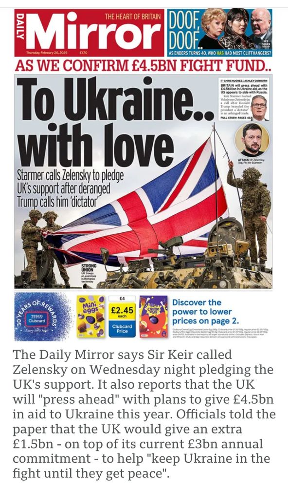 UK showing support to Ukraine 