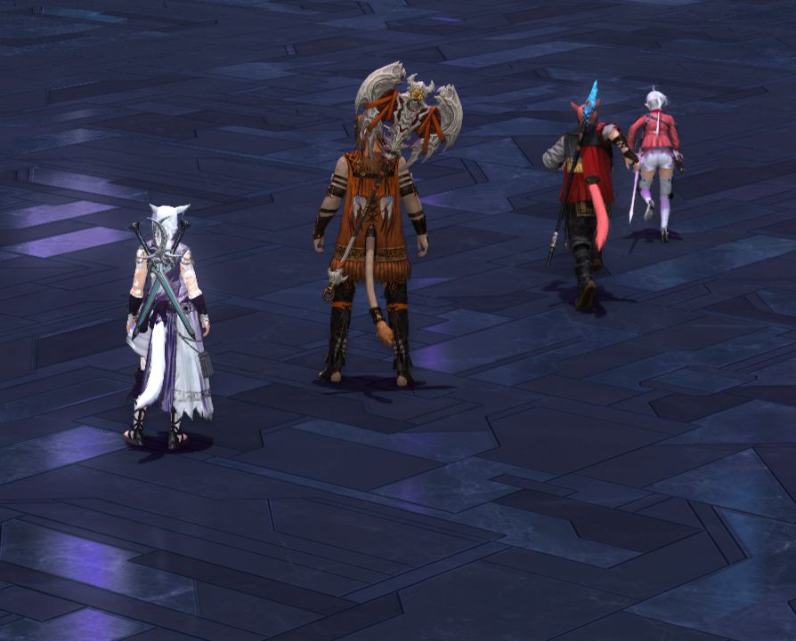 G'raha & Alisae begin to run off to explore Solution 9.