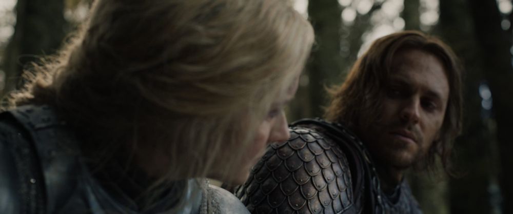 Halbrand looking at Galadriel. 