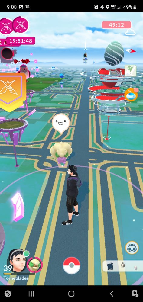 A Shiny Quagsire is inside the same spot as Whimscott. 