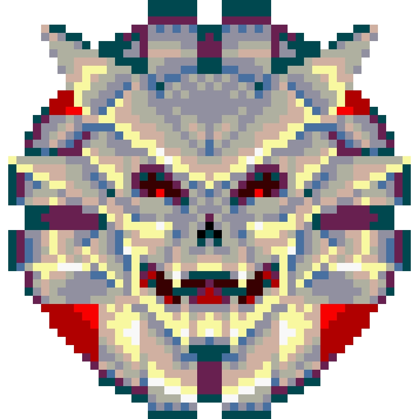 Picture of Sinistar from the Sinistar arcade games.