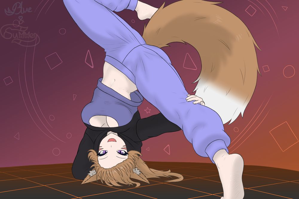 A breakdancing mi'qote from ff14 named Machi!