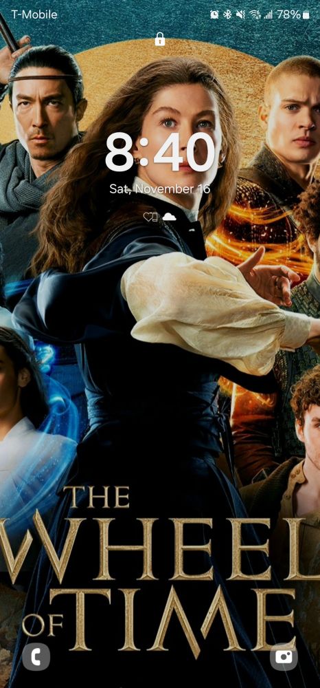 Promo picture for The Wheel of Time TV series season 2 featuring Moraine in the center surrounded by Rand, Egwene, Matt and Nyneave. 