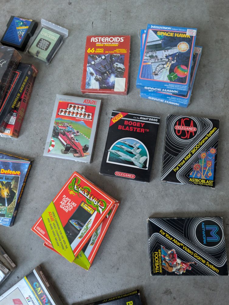 Atari 2600 console and games i found on the side of the road