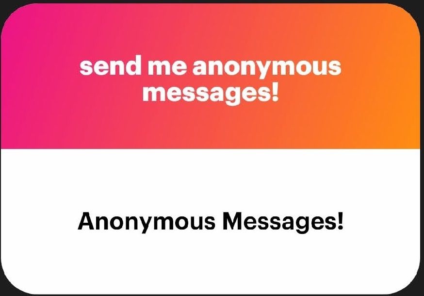 mensagem do ngl: anonymous messages! 