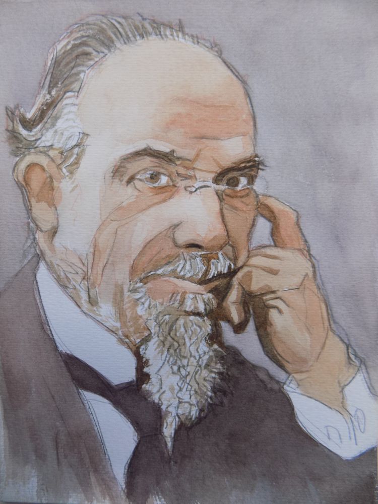 #Sketch  #Drawing #Illustration #FigurativePainting #ClassicArt #PortraitPainting #WaterColour #ErikSatie  