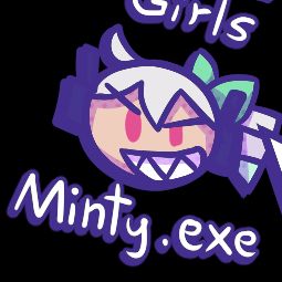 a simple cartoonish desktop icon of minty's head with the text "Minty.exe" below it