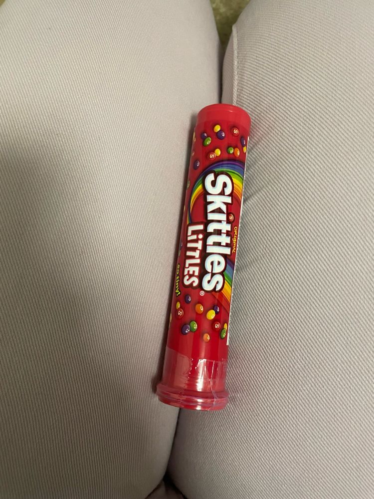 Picture of a tube of “Skittle Littles” 