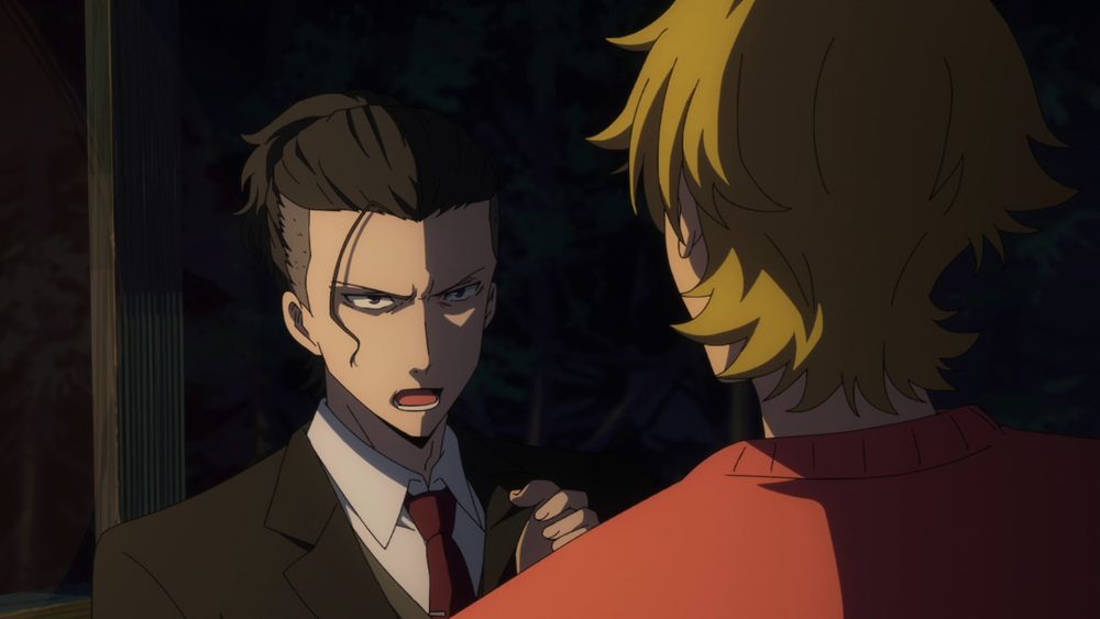 Rei from Buddy Daddies grabbing Kazuki's hand