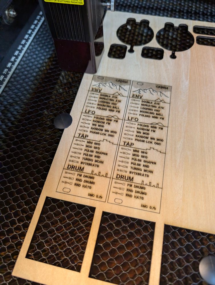 Finished panels laser cut out.