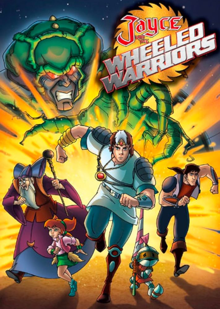 Jayce and the Wheeled Warriors action scene, much like the cover of a DVD.
