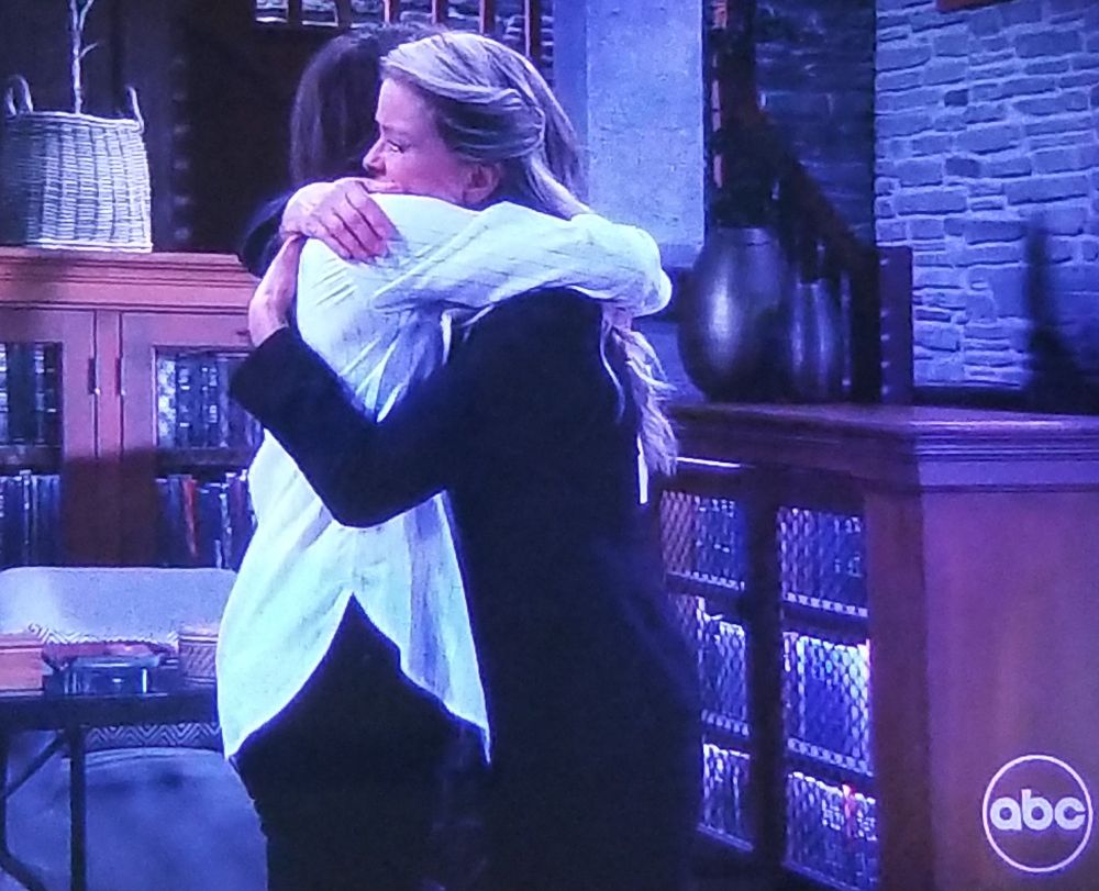 Felicia and Alexis hug