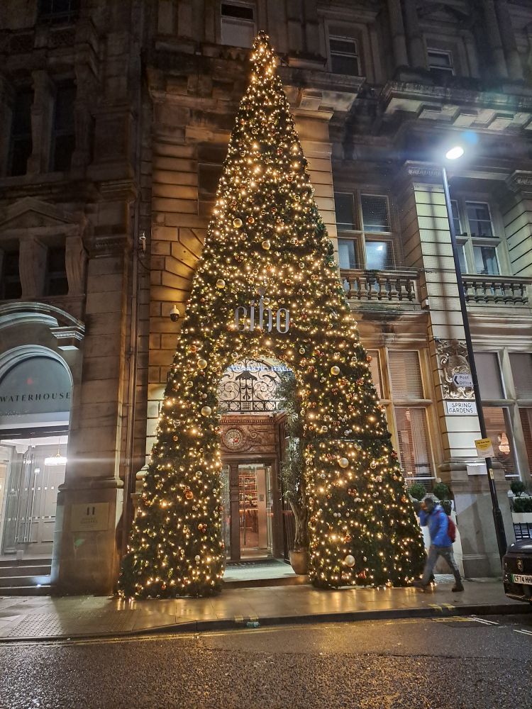 Christmas tree in Manchester. 