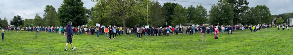 Pano shot of protest