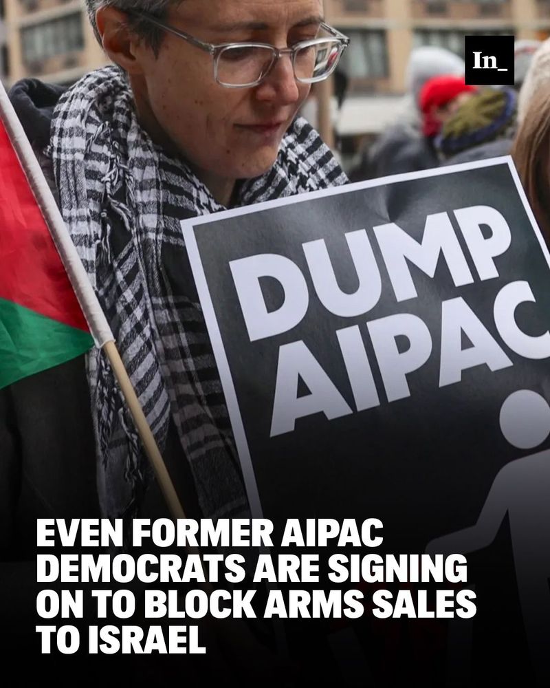 A photo of Jewish American demonstrators rallying outside the Manhattan headquarters of pro-Israel lobbying group AIPAC in NYC on Feb. 22, 2024, overlaid with the headline, 