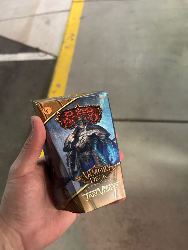 The Jarl armory deck from flesh and blood held in the neon glow of an LGS