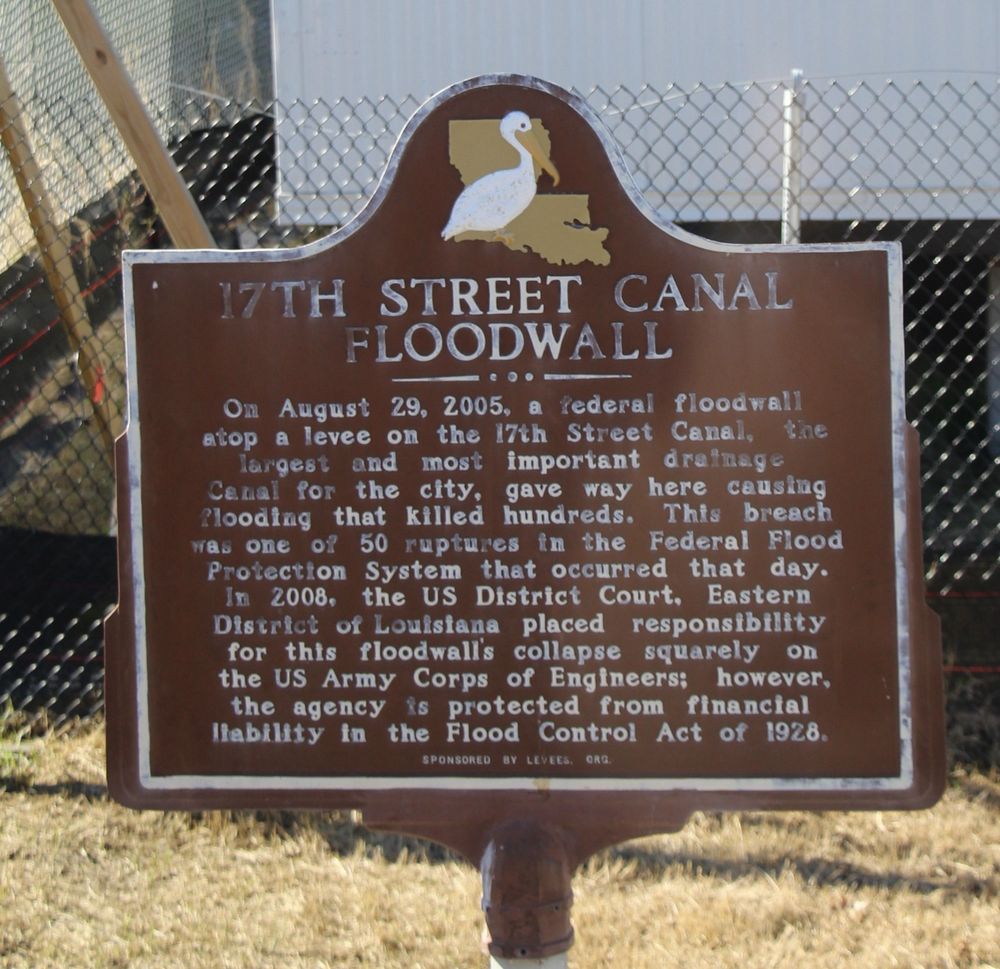 Floodwall memorial due to the devastating flooding that occurred in this area on August 29th, 2005.