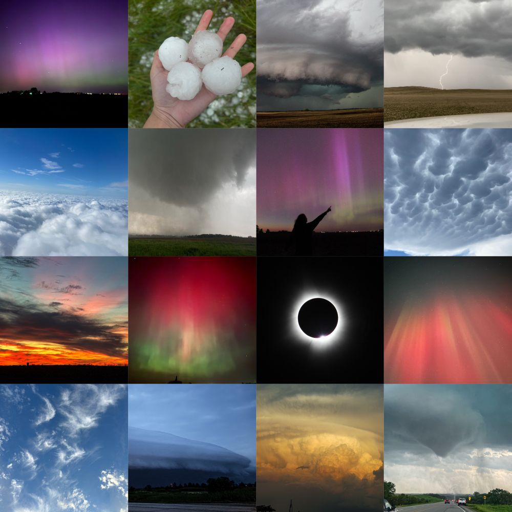 Before this year comes to an end, I wanted to highlight the beauty of Mother Nature. I had a lot of firsts in 2024 including my first 3 inch hailstone, and my first time ever seeing totality. Here’s to 2025! 🥳