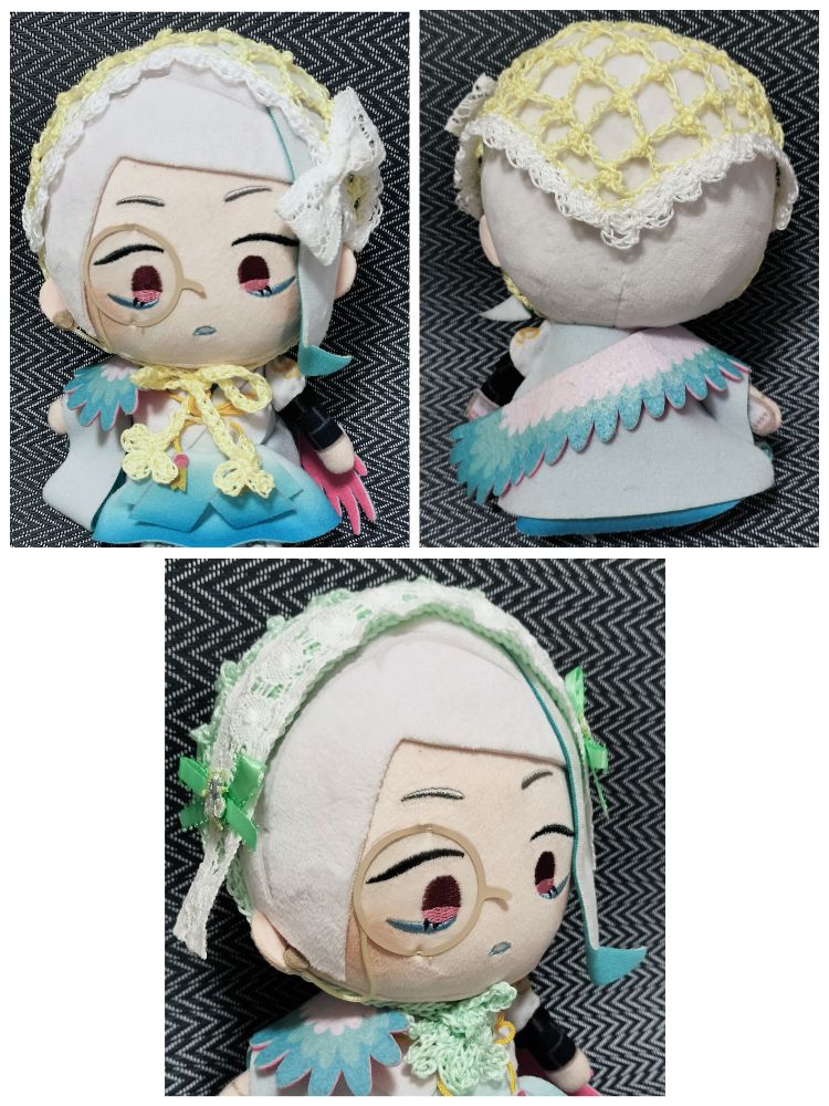 紐をあご下で結んでもよし
結ばずサイドに流してもかわいい