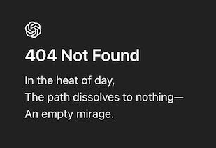 ChatGPT 404 not found page