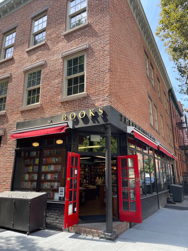 Outside of Three Lives & Co bookstore