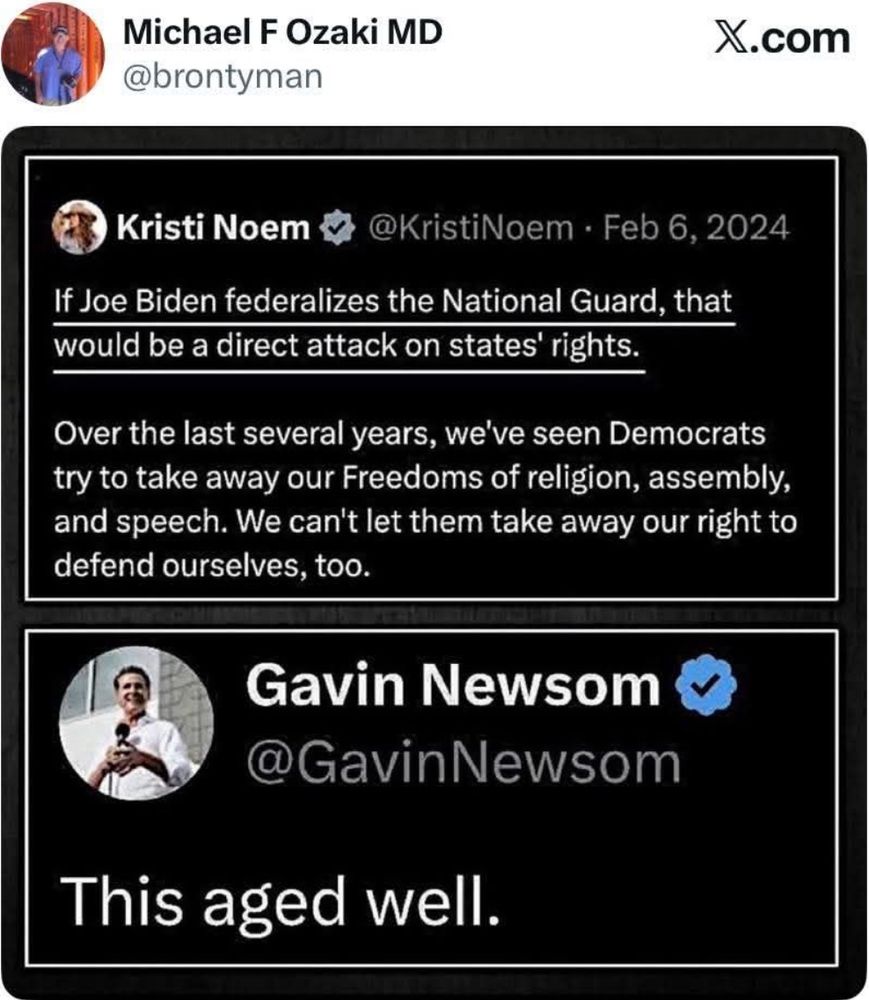 Tweet from Kristi Noem - the cos playing dog abuser mocked by Newsom